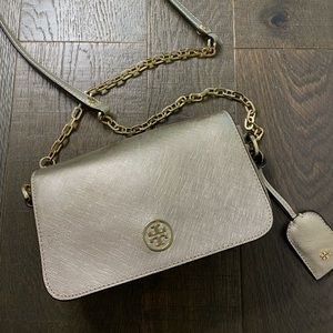 Tory Burch Robinson gold shoulder bag